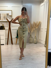 Cargar imagen en el visor de la galería, GINGER - Vestido midi khaki