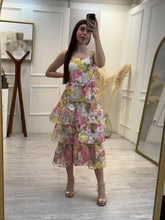 Cargar imagen en el visor de la galería, BRIARY - Vestido midi blanco estampado floral