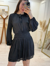 Cargar imagen en el visor de la galería, MURPHY - Vestido negro manga larga