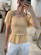 Cargar imagen en el visor de la galería, CAROL - Blusa campesina cuadros