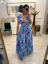 Cargar imagen en el visor de la galería, NADINE - Maxi vestido estampado azul