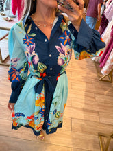 Cargar imagen en el visor de la galería, ZAFIRA - Vestido midi azul estampado