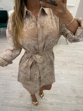 Cargar imagen en el visor de la galería, HARRIET - Vestido beige estampado boho