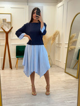 Cargar imagen en el visor de la galería, FIORA - Vestido midi azul