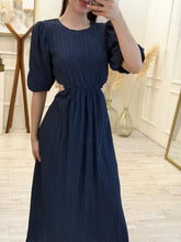 Cargar imagen en el visor de la galería, TROYA - Maxi vestido azul oscuro