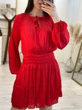 Cargar imagen en el visor de la galería, NAILEA - Vestido rojo manga larga