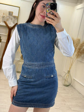 Cargar imagen en el visor de la galería, TRIXIE - Vestido denim con mangas