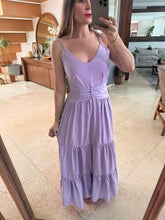 Cargar imagen en el visor de la galería, OFELIA - Maxi vestido lila tirantes