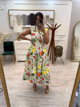 Cargar imagen en el visor de la galería, FIORELLA - Maxi vestido verduras