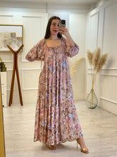 Cargar imagen en el visor de la galería, VALENTINA - Maxi vestido estampado