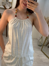 Cargar imagen en el visor de la galería, CHIARA - Set pantalon y blusa avena